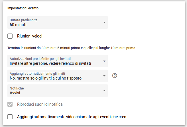 Impostazione di Google Calendar per bloccare l'aggiunta automatica degli inviti